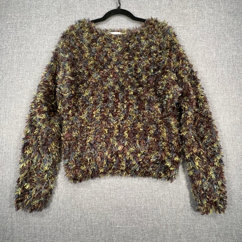 Vintage Cache Sweater Women S Shaggy Eyelash Knit Y2K Whimsigoth Fuzzy Fairycore